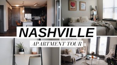 NASHVILLE APARTMENT TOUR | neutral, cozy, college, nashville