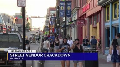 Street vendor crackdown in downtown Nashville