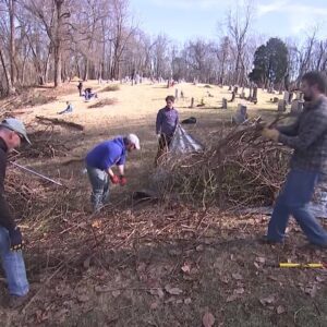 Volunteers uncover slave cemetery at historic Maryland church