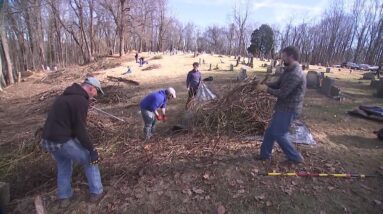 Volunteers uncover slave cemetery at historic Maryland church