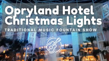 Traditional Christmas Music set to lighted fountain at Opryland Hotel